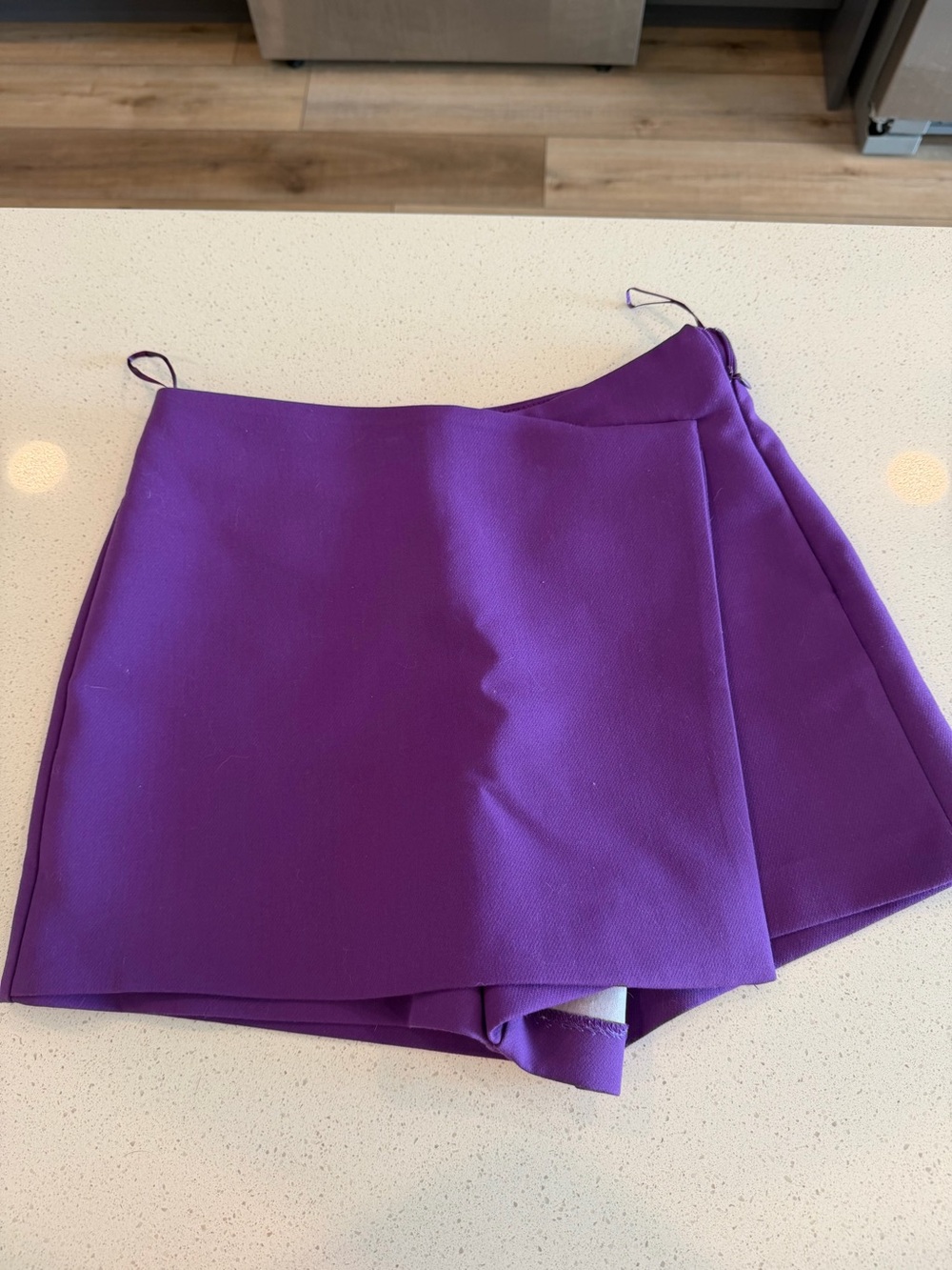 Zara Purple Wrap-Front Skort